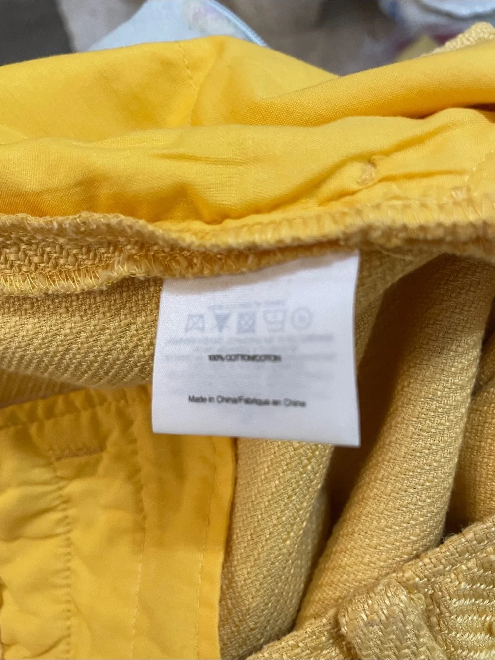 Tory Burch Textured Yellow  Pants Sz 10